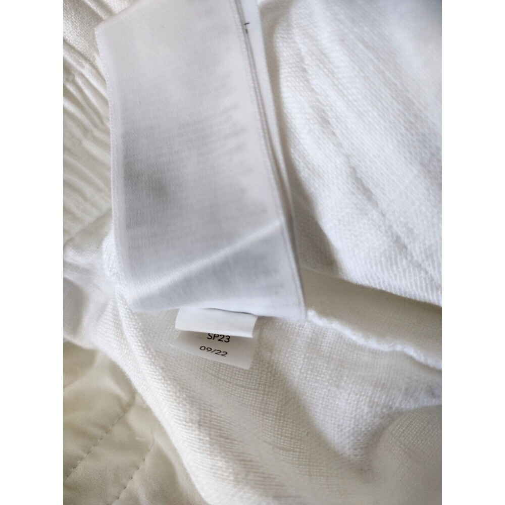 New Athleta Retreat 100% Linen Wide‎ Leg Pants White Size 22 NWT Pull On Travel - Picture 4 of 11